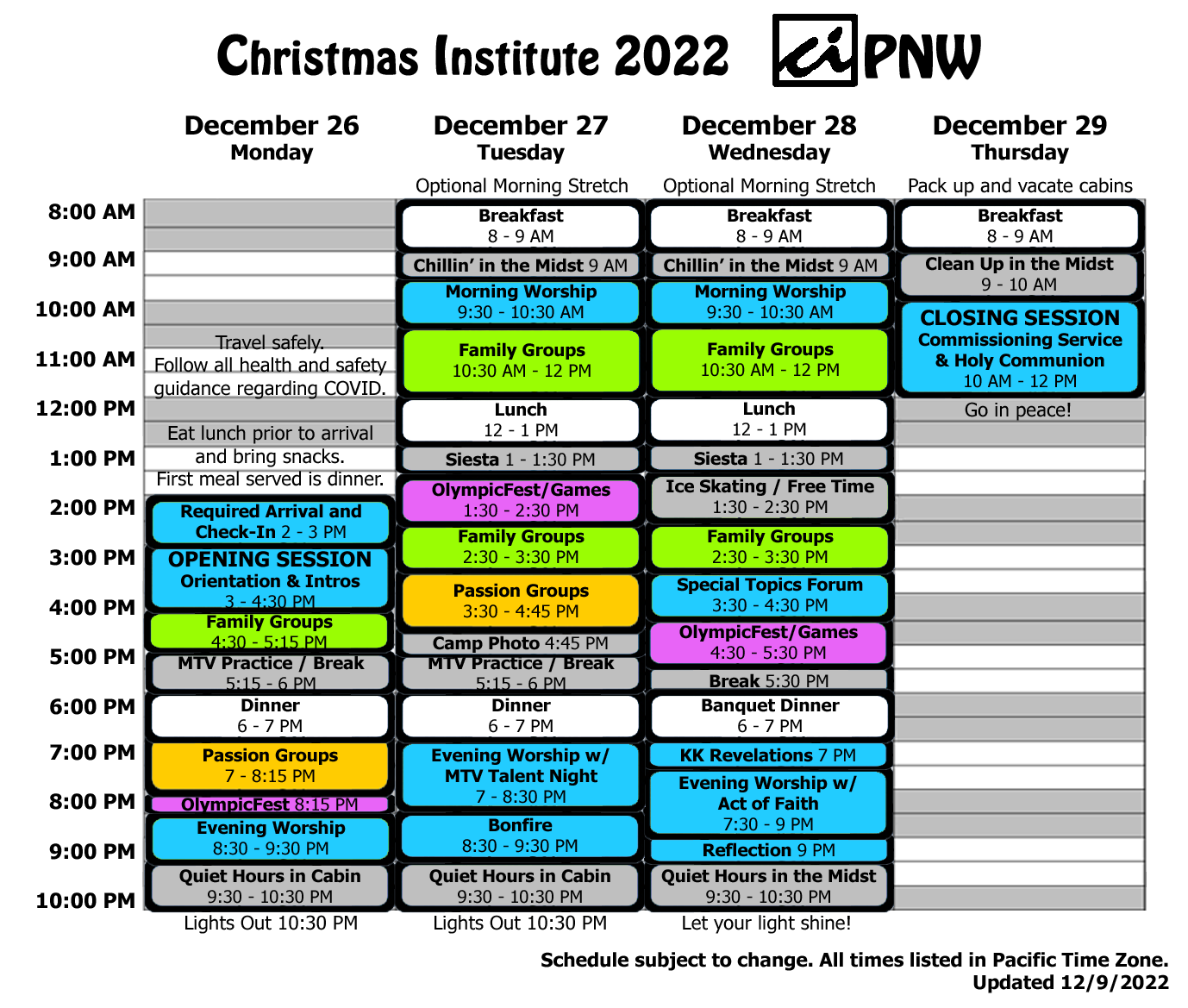 CI-PNW 2022 Schedule