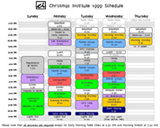 CI-PNW 1999 Schedule